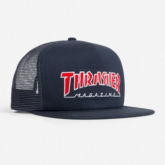 Thrasher Outlined Trucker Hat - Navy