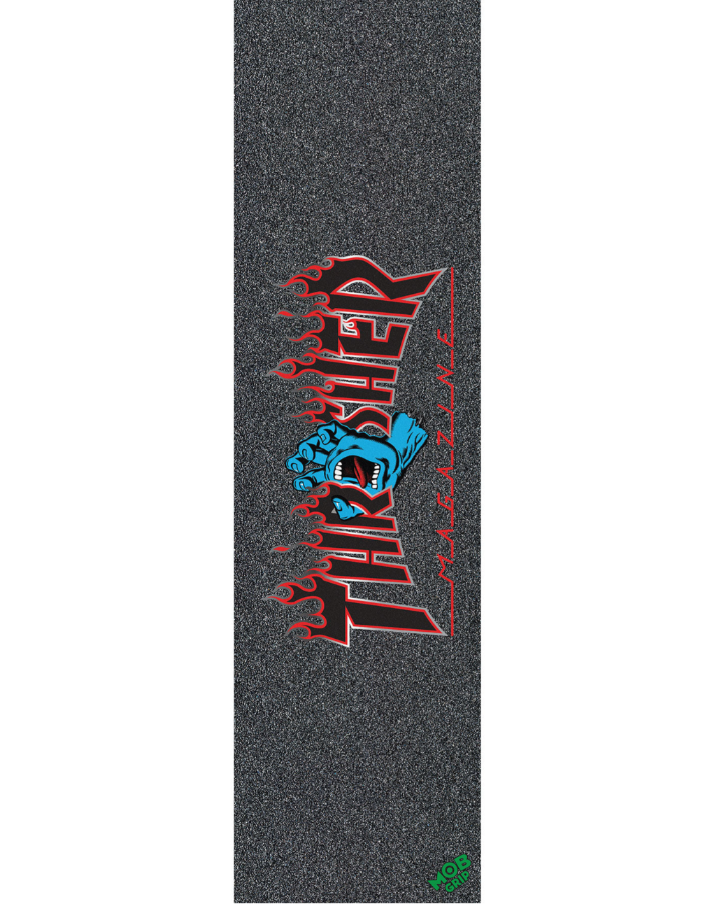 Mob Grip X Santa Cruz Skateboards X Thrasher Magazine Screaming Flame Logo single sheet grip tape.