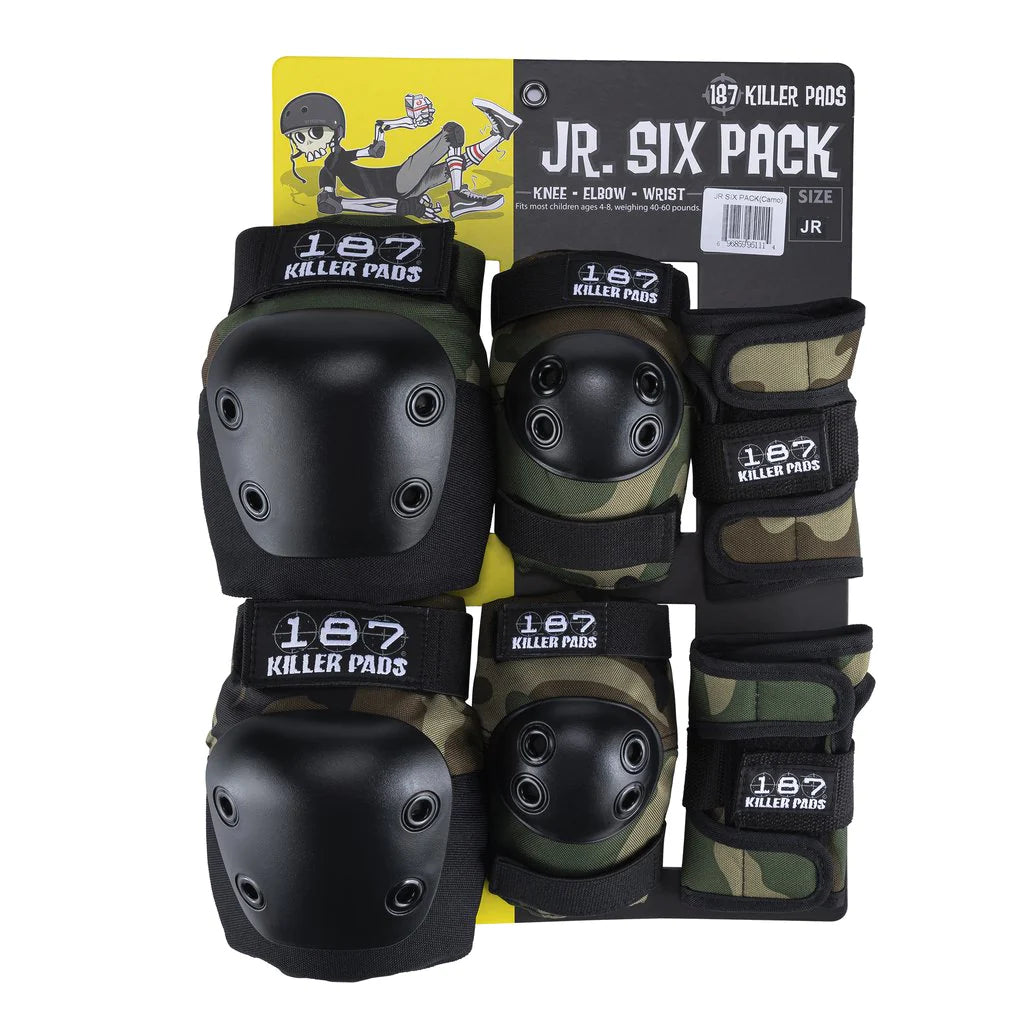 187 killer pads jr six pack camoflouge