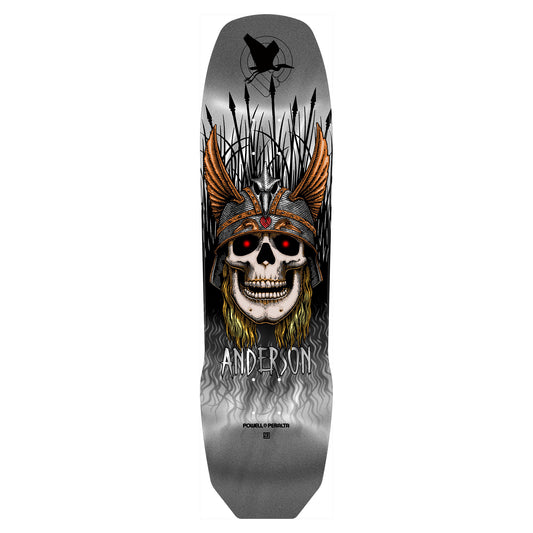 Powell Peralta Pro Andy Anderson Heron 7-Ply Maple Skateboard Deck Silver Foil - 8.45 x 31.8