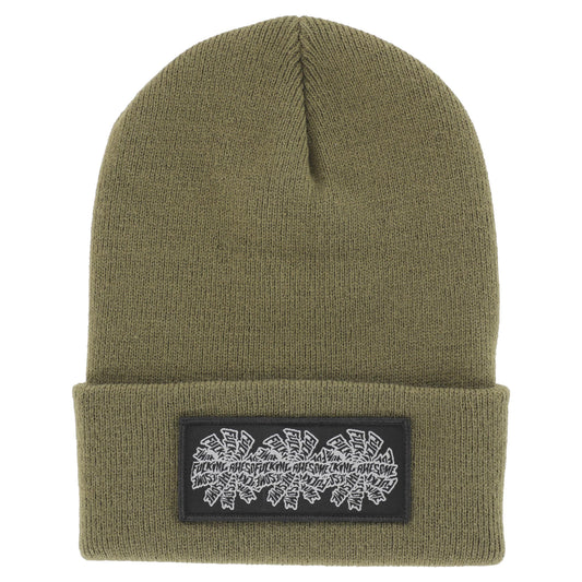 Fucking Awesome Three Spiral Edge Stitch Beanie
