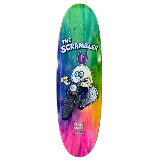 HEROIN SCRAMBLER 7.88" EGG SHAPED SKATEBOARD DECK (EASTER 2026 SPECIAL EDITION)