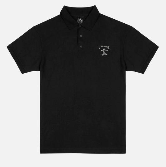 Standard fit short sleeve polo shirt woven from USA cotton. Featuring a sewn-in label and finished with embroidered artwork at left-chest. 50% Cotton / 50% Polyester.