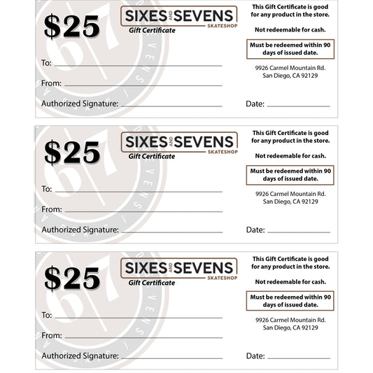 Sixes & Sevens Gift Card