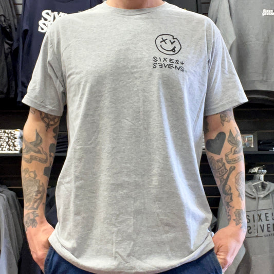 Sixes and Sevens - All Smiles T-Shirt Heather Grey