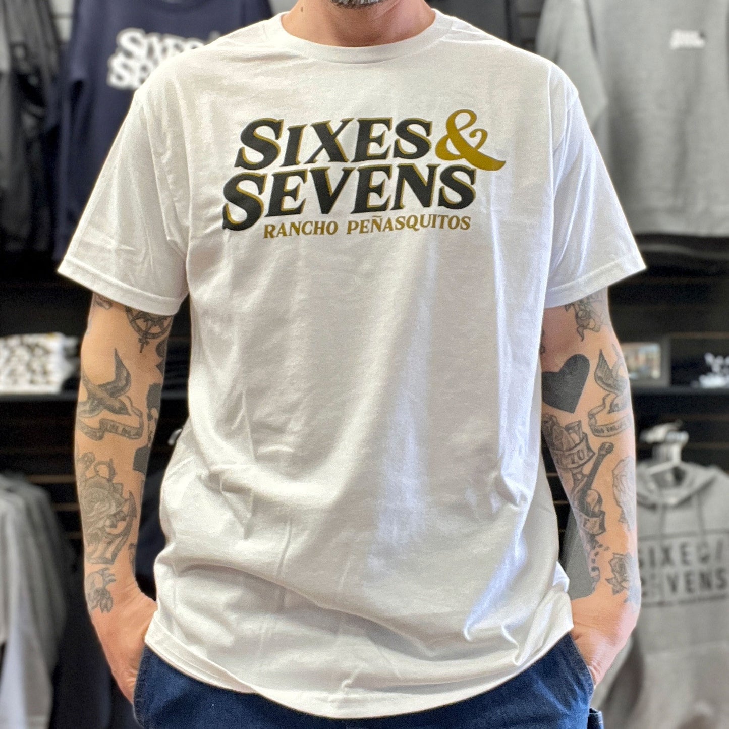Sixes and Sevens - OG Logo (Front) T-Shirt - White
