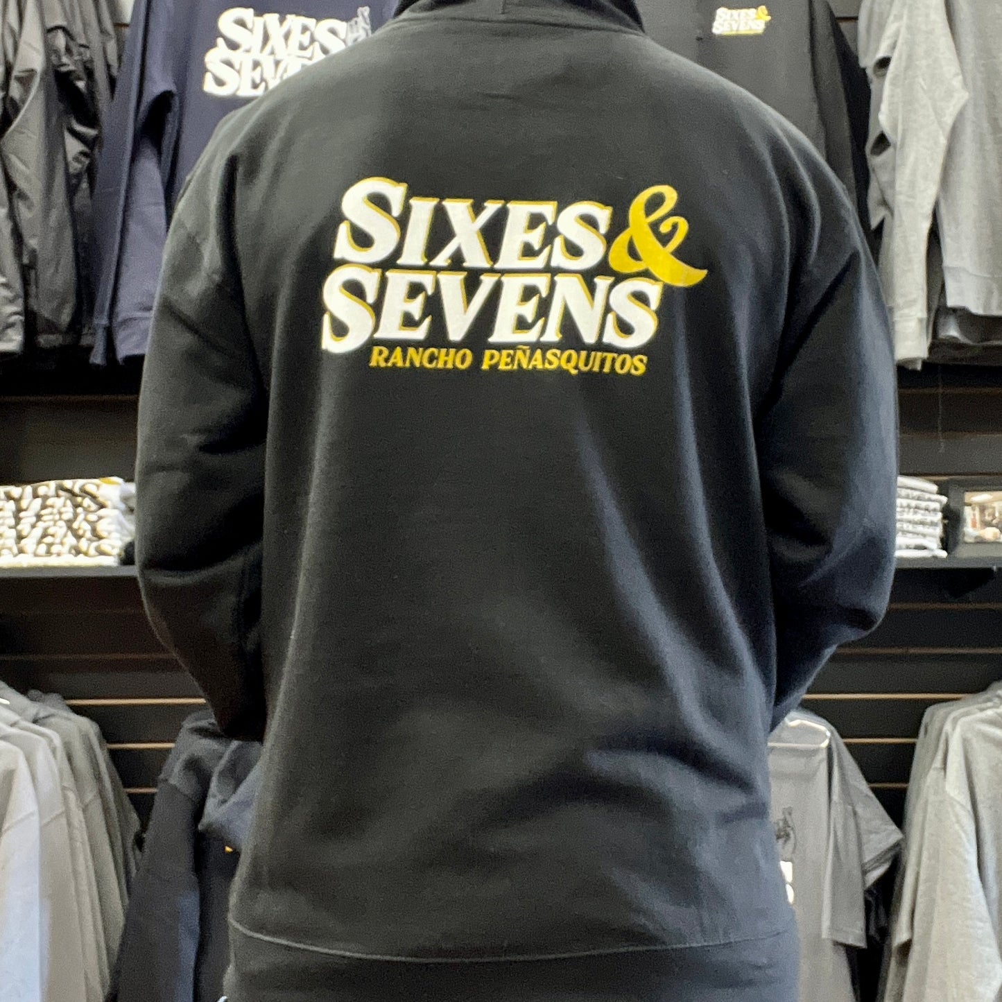 Sixes and Sevens - OG Logo Zip Hooded Sweatshirt - Black